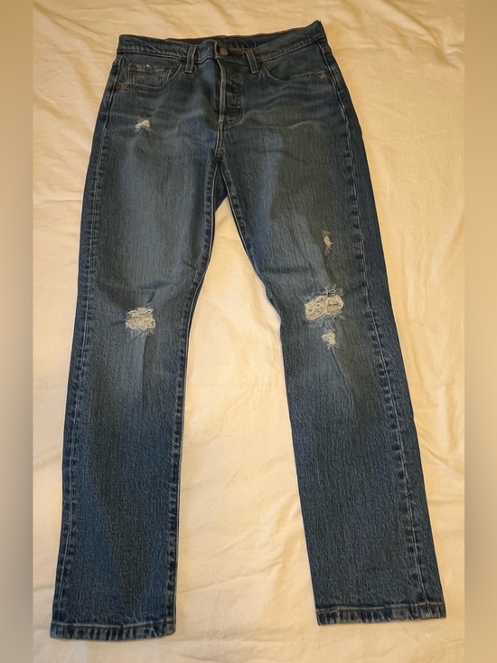 Levi's Denim - Levi's Women's Skinny Distressed Stretch Blue Jeans